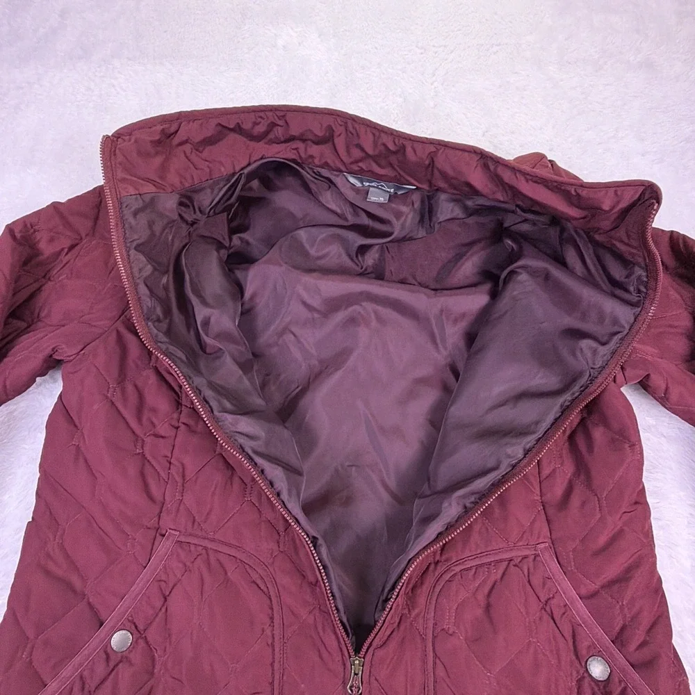 Eddie Bauer Year‎ Round Quilted Jacket Lined Women's XL Berry Outdoors Hiking